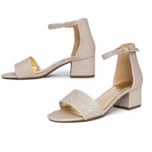 Sugar Women’s Sandals Size 11 Gold Block Heel NEW #1-CC